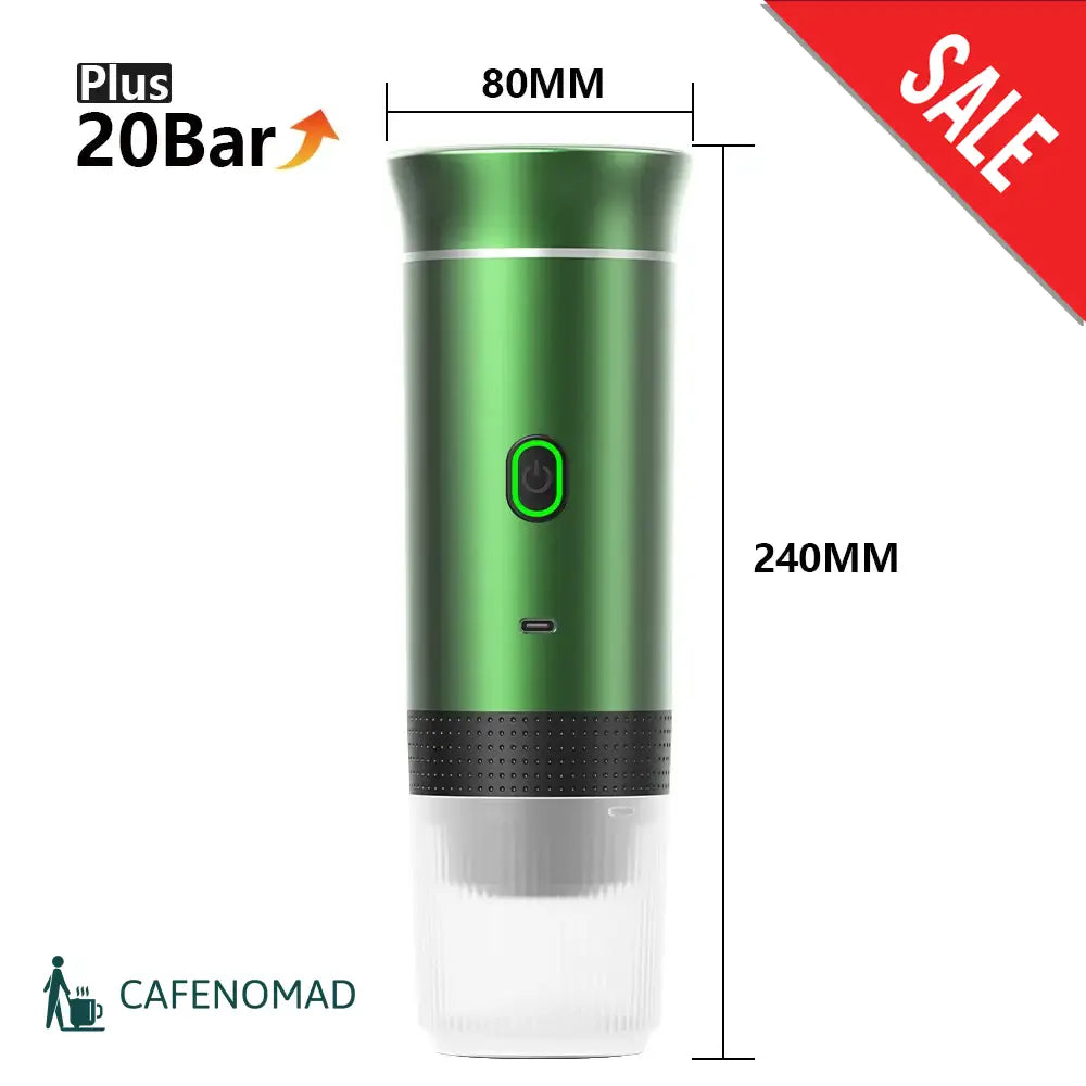 CAFENOMAD™ - מכונת אספרסו ניידת Metallic green Portable Espresso Machine