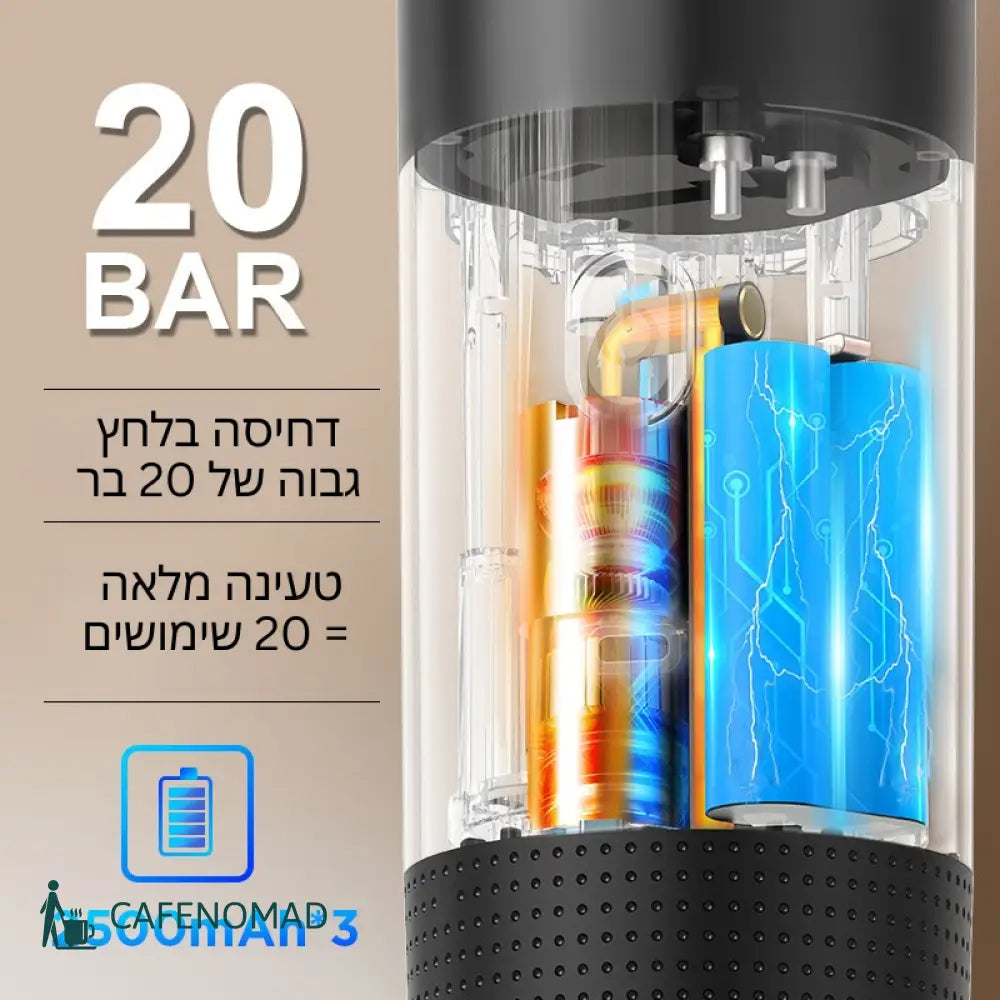 CAFENOMAD™ - מכונת אספרסו ניידת Portable Espresso Machine